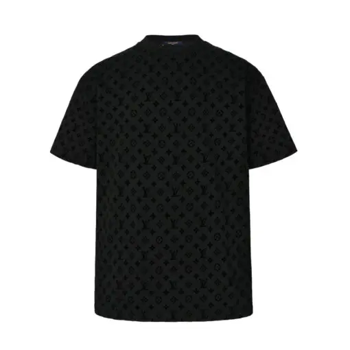 LV Monogram Patterned Crewneck T-Shirt Black
