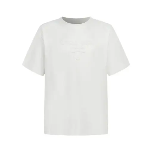 Prada Boxy Fit Cotton T-Shirt White