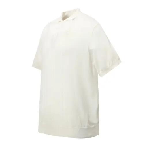 Prada Knitted Short Sleeve Polo Shirt White