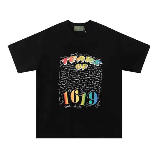 Denim Tears Logo Text Monogram T Shirt Black