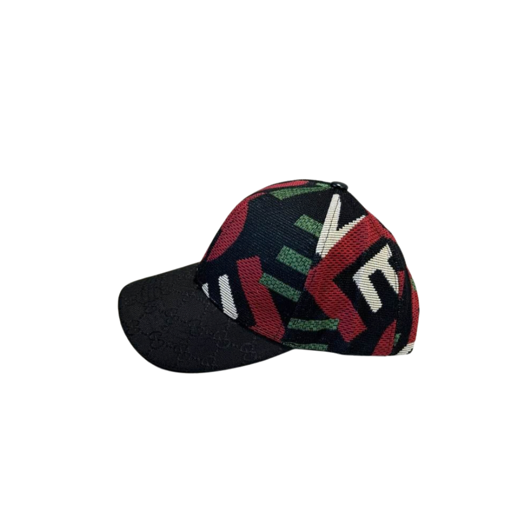 Deluxeside-2026-01-19T153023.052.png Original Canvas Baseball Cap With Web Geometric Mixed Red Green White - Image 1