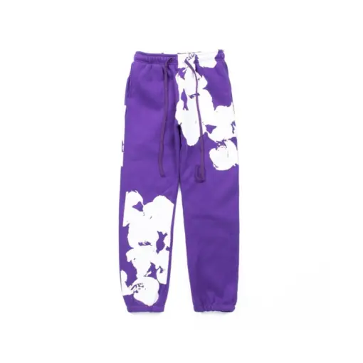 Denim Tears Purple Sweatpant With Floral Print