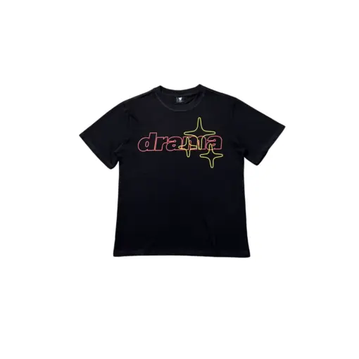 Denim Tears Drama Text Sparkle Monogram T Shirt Black