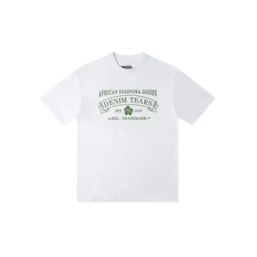 Denim Tears Text Logo Monogram T Shirt White