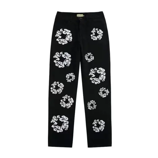 Denim Tears Denim Jeans Pant Black With Floral Print