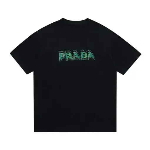 Prada Graphic T-Shirt Stylized Logo Black