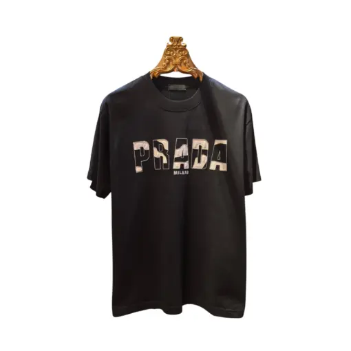 Prada Milano Cotton T-Shirt Black