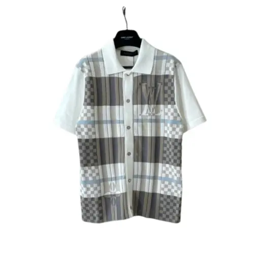 LV Graphic Jacquard Short Sleeved Shirt