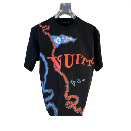 LV Intarsia Graphic T-Shirt Black