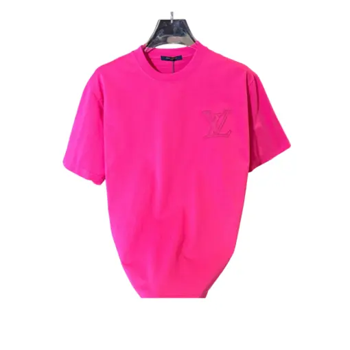 LV Pink T-Shirt Embossed LV Logo