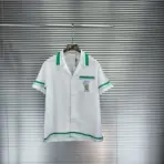 Casablanca Short Set White With Green Borderline - Image 3