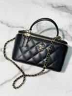 Chanel Classic Flap Green Leather Bag