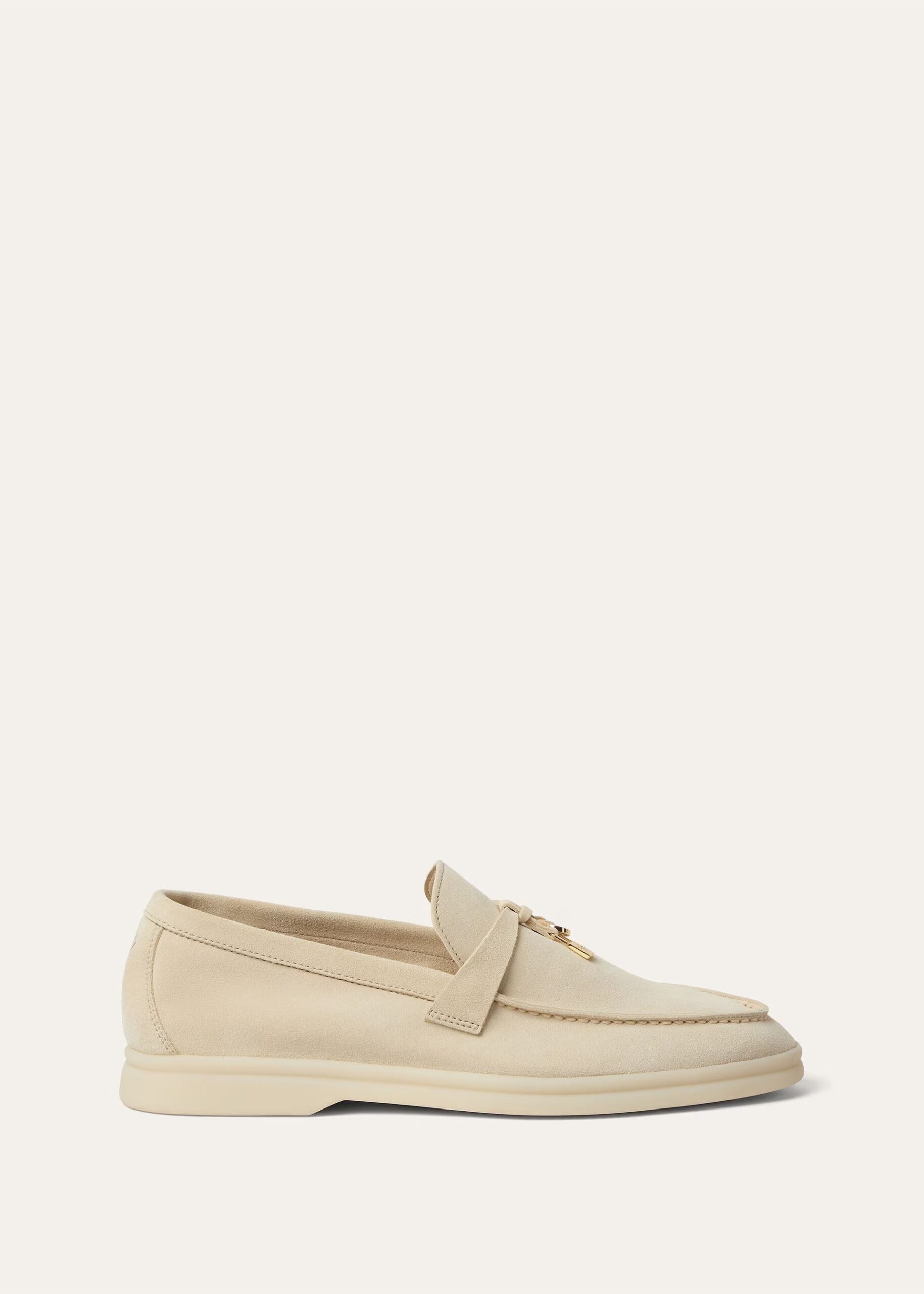 Loro Piana Summer Walk Sandstone Suede Loafers