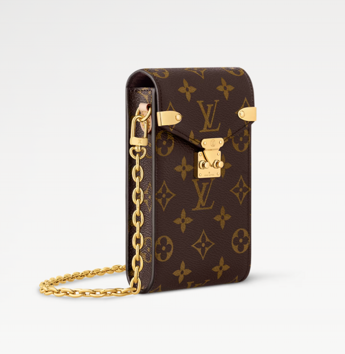 LV Brown Monogram Canvas Phone Pouch Métis