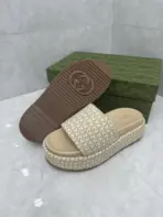 Platform Slide Sandal Beige - Image 2