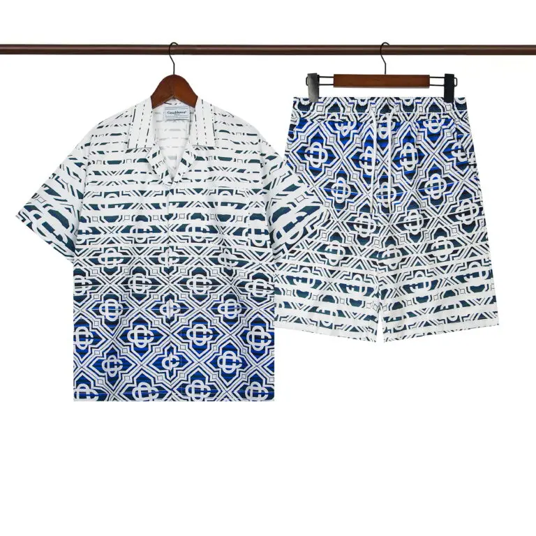 Casablanca Monogram Gradient Towelling Shirt And Shorts Set