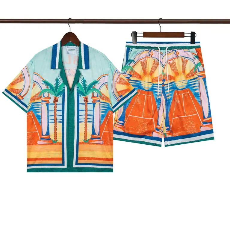 Casablanca Day Of Victory Cuban-Collar Shirt And Shorts Set