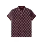 Polo Checked T Shirt Maroon