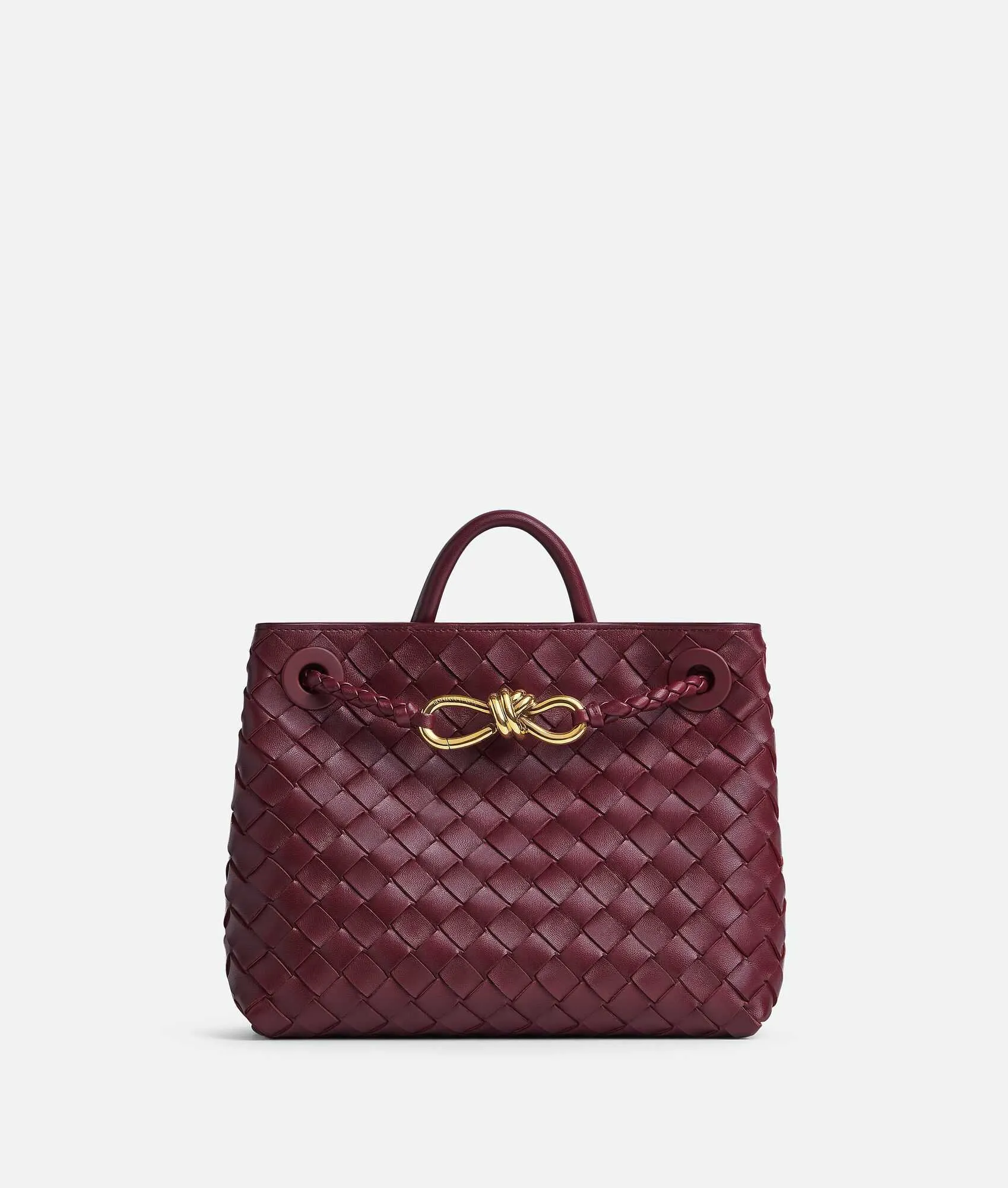 Bottega Veneta Deep Burgundy Small Andiamo Bag
