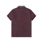 Polo Checked T Shirt Maroon - Image 2