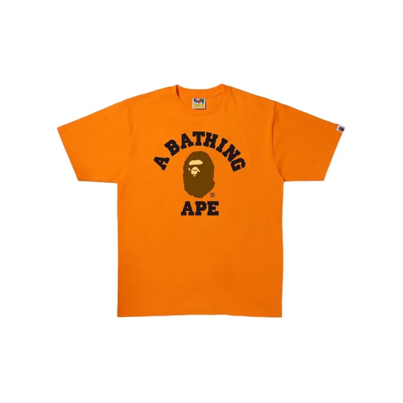 A BATHING APE College Tee Orange