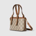 Beige And Brown Emblem Mini Bag - Image 2