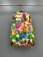 Bunny Print full-Zpped Jersey Jacket Multicolor - Image 2