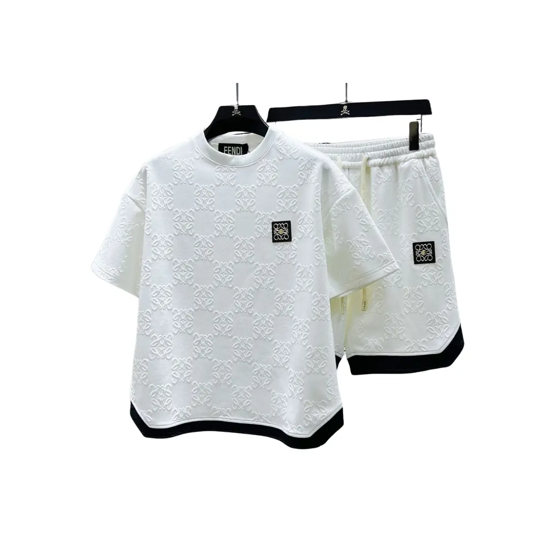 Fendi FF-Logo T-Shirt And Shorts Set White