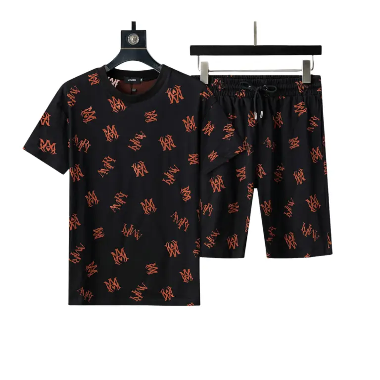 Amiri MA Monogram T-Shirt And Shorts Set Black