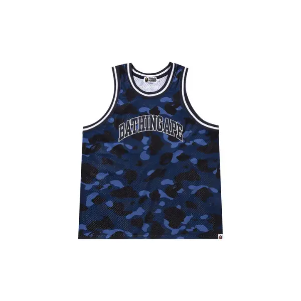 BAPE Color Camo Basketball Tank Top ‘Navy’