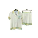 Casablanca Short Set Light Green With Monogram Design