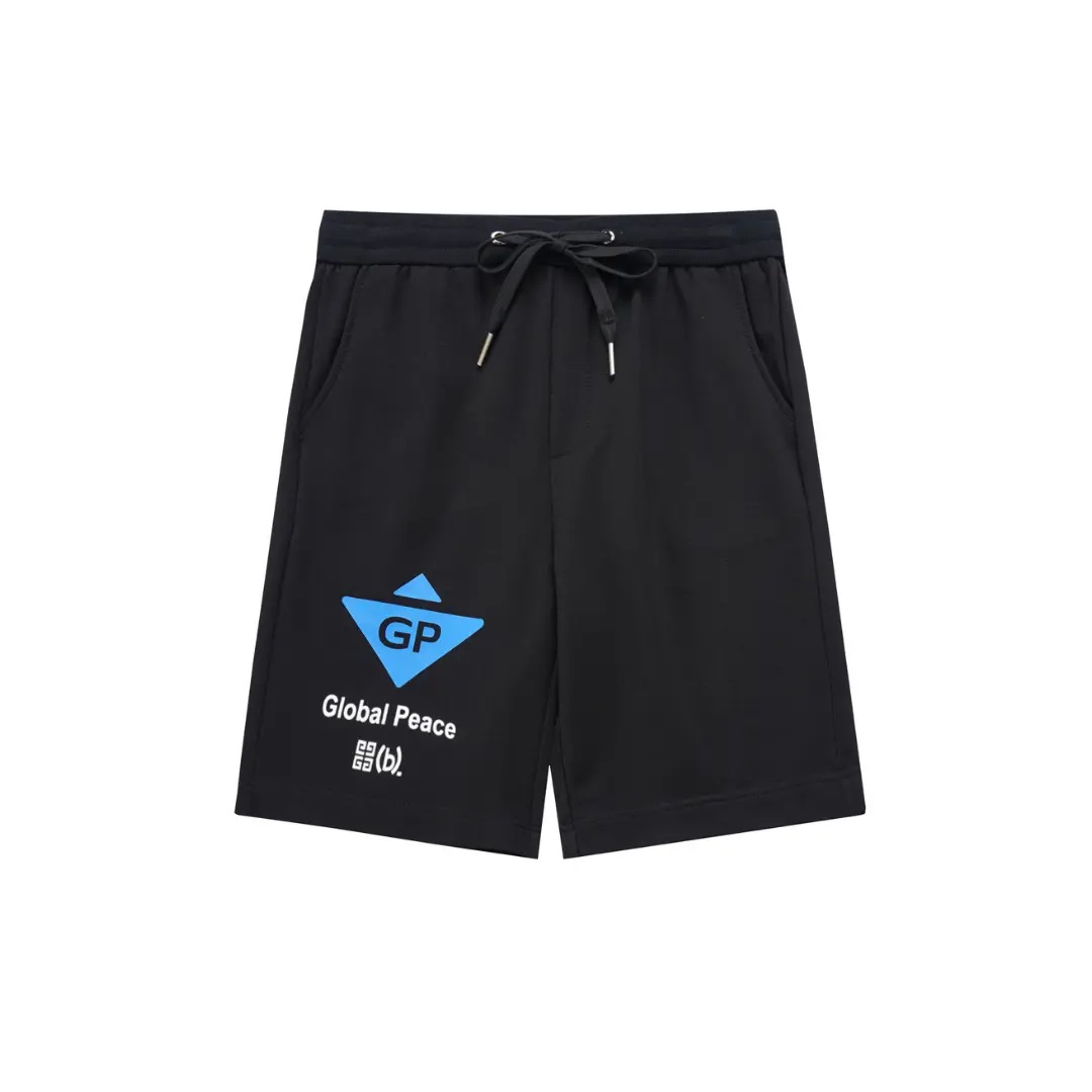 Deluxeside-2026-01-29T111214.856 Givenchy Black Short With Blue Logo Monogram - Image 1