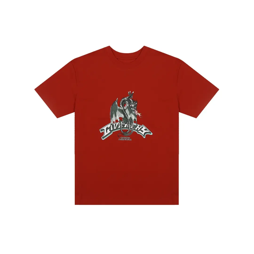 Deluxeside-2026-01-29T150431.211 Givenchy T Shirt Red With Dragon Monogram - Image 1