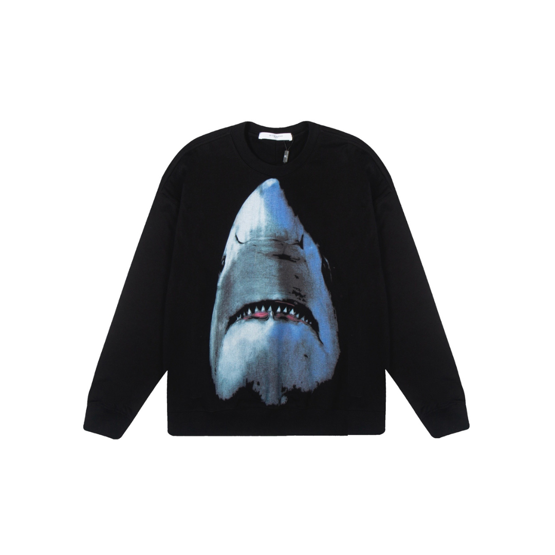 Deluxeside-2026-01-29T165625.097 Givenchy Sweater Black With Shark Head Print - Image 1