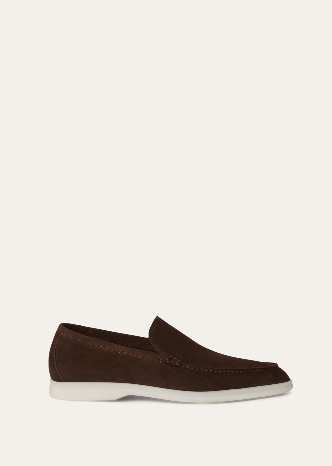 Loro Piana Summer Walk Chocolate Brown Suede Loafers