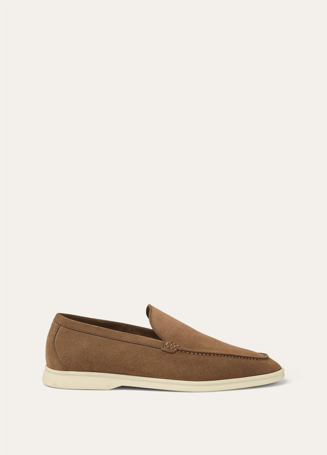 Loro Piana Summer Walk Brown Suede Leather Loafers