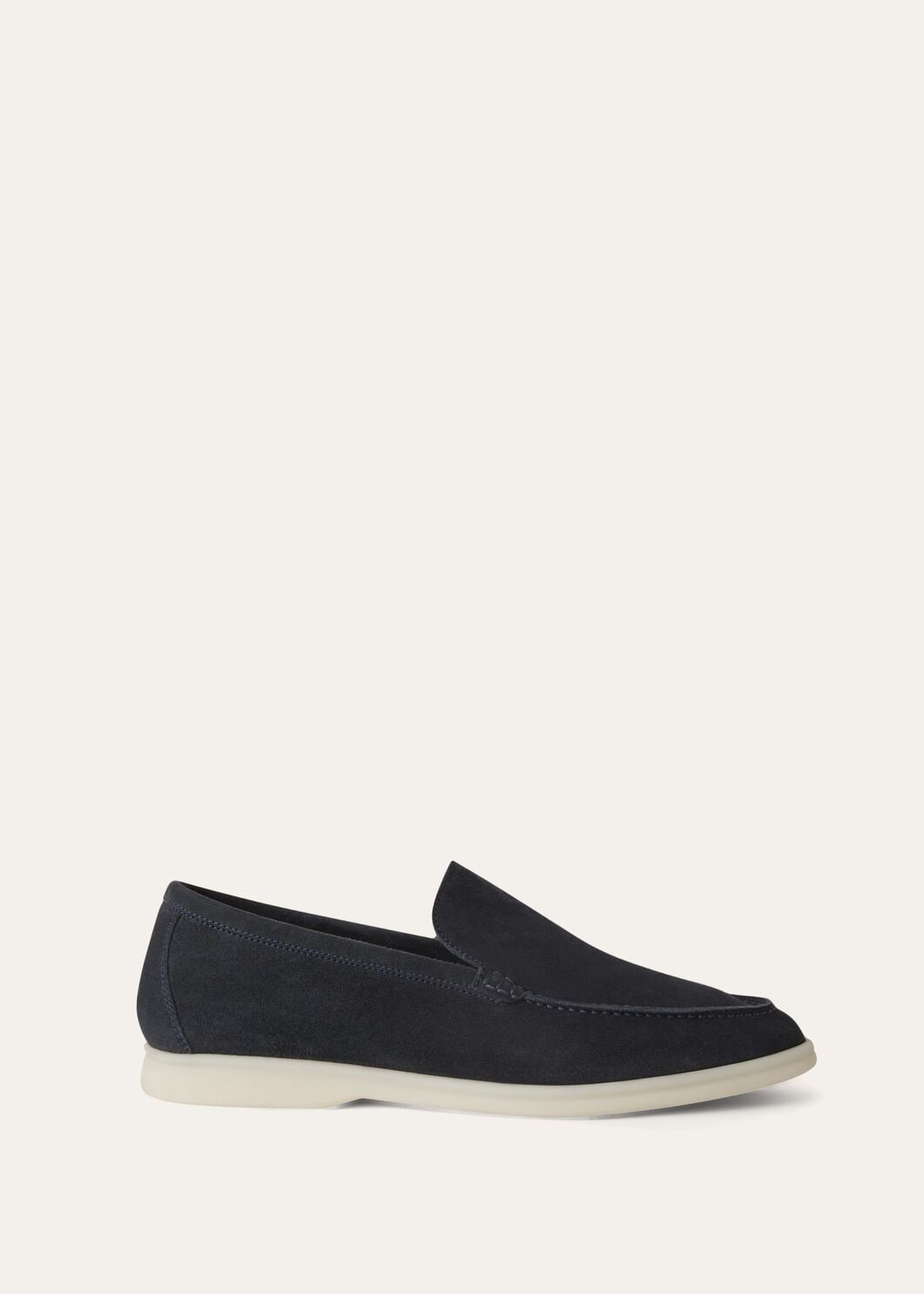 Loro Piana Summer Walk Classic Black Suede Loafers