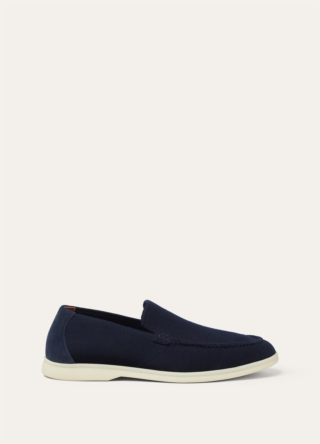 Loro Piana Summer Walk Classic Navy Blue Suede Loafers