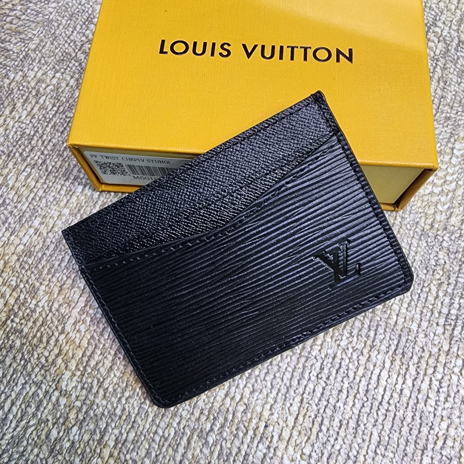 LV Neo Black Leather Card Holder