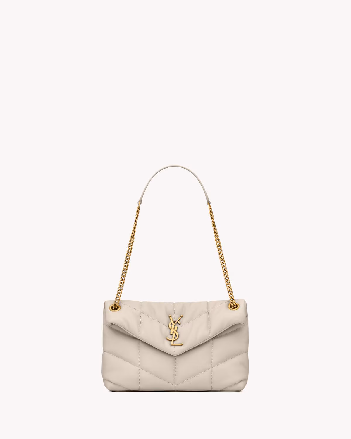 Medium2-5774761EL079207_A Saint Laurent White Toy Puffer Bag - Image 1