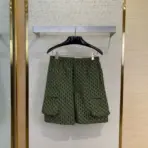 Green Monogram Shorts