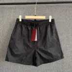 Cotton Silk Faille Swim Shorts Black