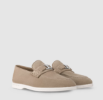 LV Estate Beige Suede Loafers - Image 2