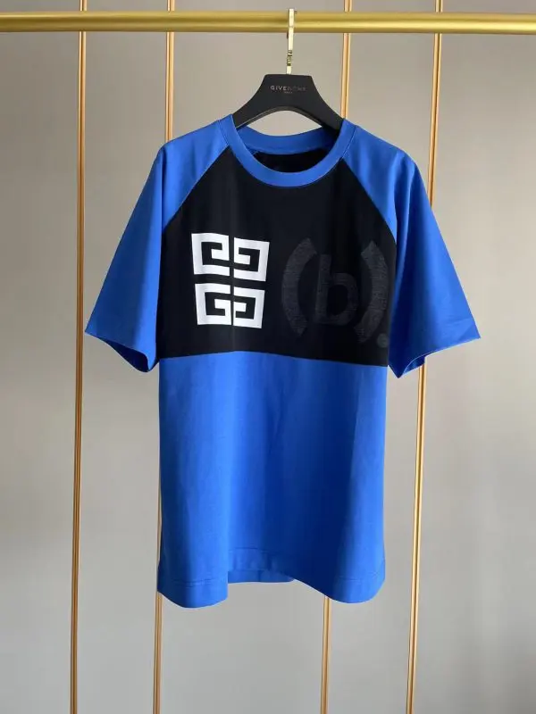 TSHP1832-1-600x800-1 Givenchy T-Shirt Blue Black - Image 1