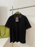 Logo Collar Polo T-Shirt Black