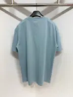 Cyan Sky Blue Cotton T Shirt - Image 2