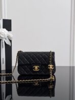 Chanel Black Mini Flap Bag - Image 2