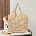 Saint Laurent Icare Crocheted Raffia Maxi Tote Bag - Image 2