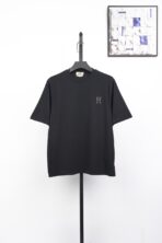 Hermès "H'Cheval" Black Cotton T-Shirt