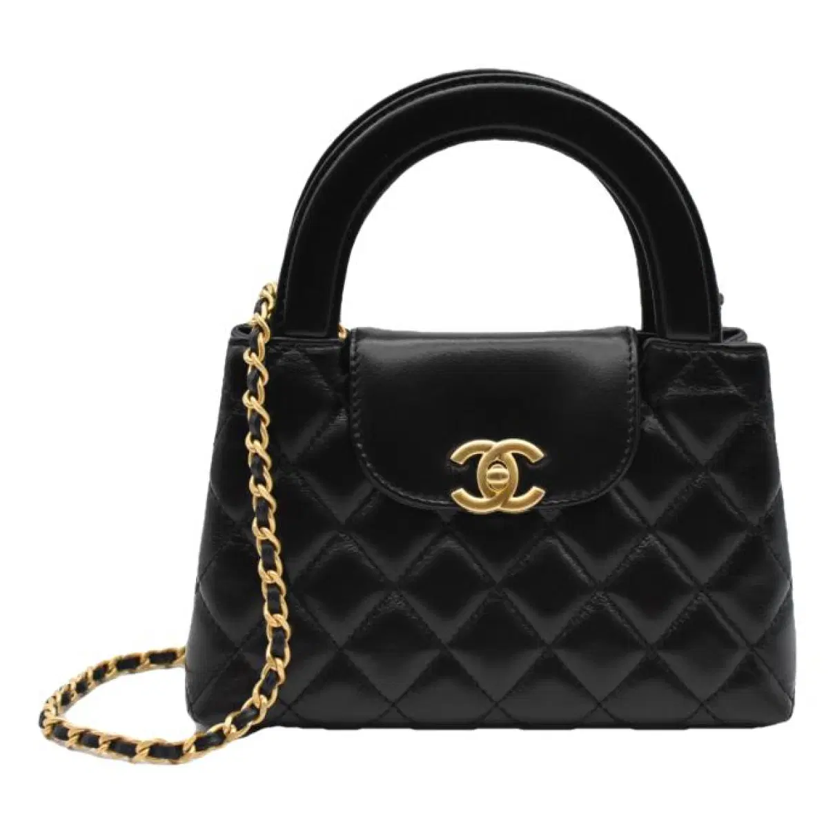 black-leather-chanel-handbag-47038829-1_4 Chanel Nano Kelly Shopper Black - Image 1